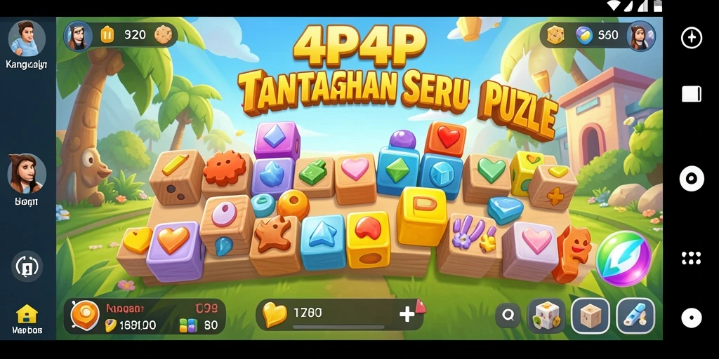 Tampilan gameplay seru dari 4P4P dalam menyelesaikan teka-teki.