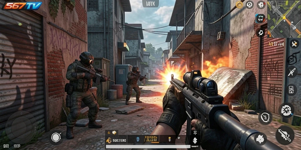 Tampilan menarik dari gameplay FPS 567TV yang penuh aksi.