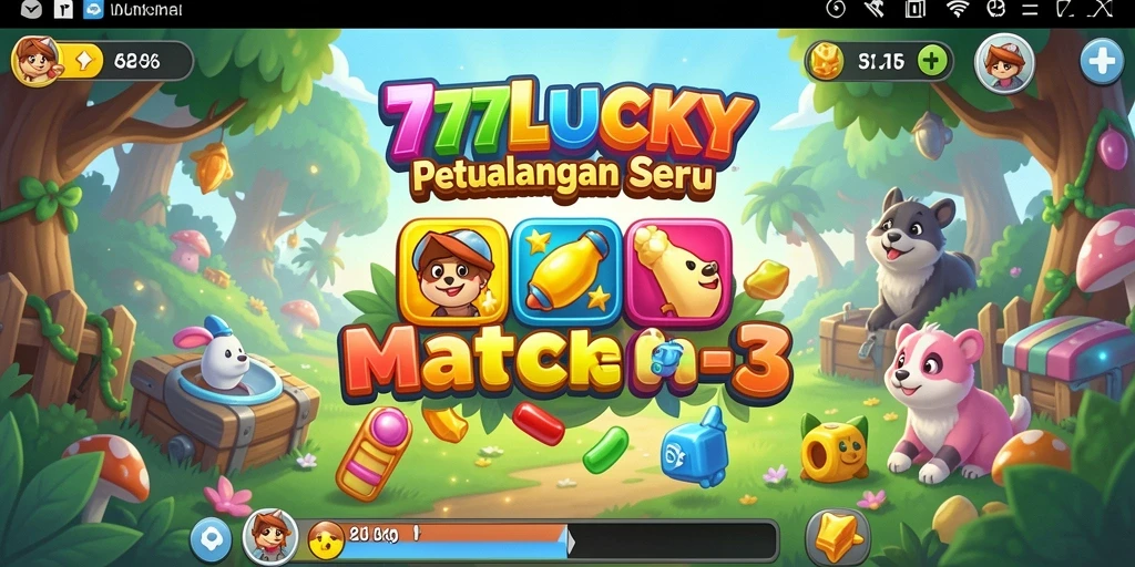 Tampilan gameplay <strong>777LUCKY</strong> yang menantang dan penuh warna.