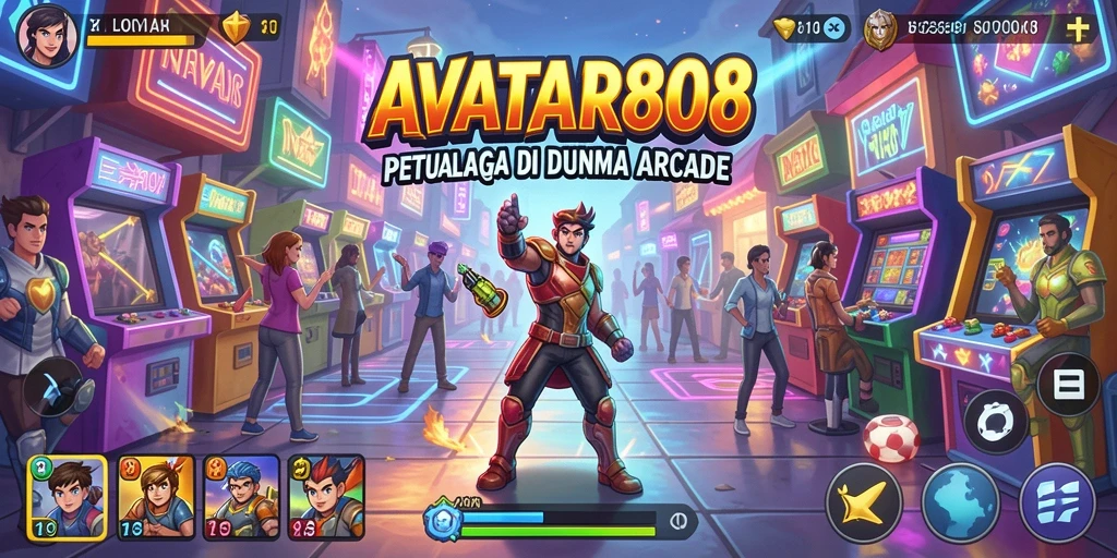 Tampilan gameplay seru dari AVATAR808 yang penuh warna.