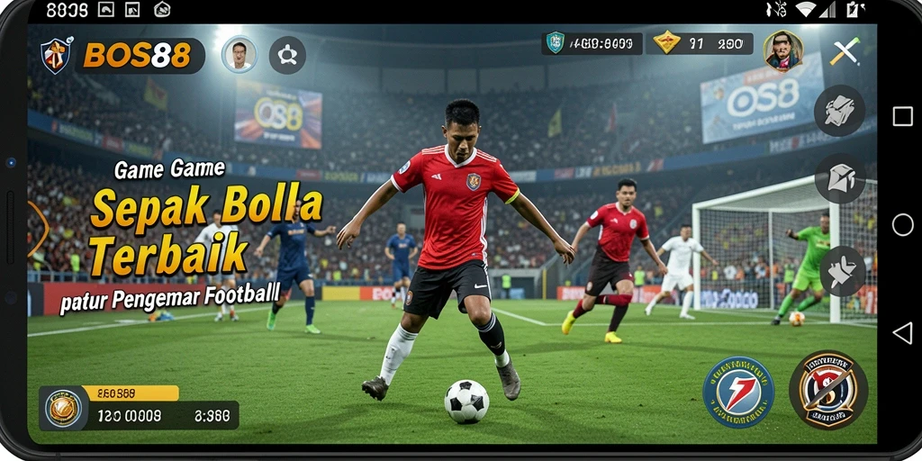 Tampilkan aksi seru dalam gameplay sepak bola BOS88.