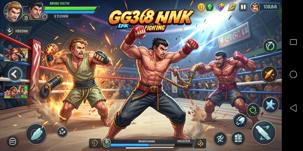 Tangkapan layar GG368 menunjukkan aksi pertarungan yang mendebarkan.
