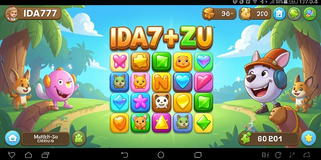 Tampilan gameplay seru di IDA777 dengan suasana Match-3 yang menantang.