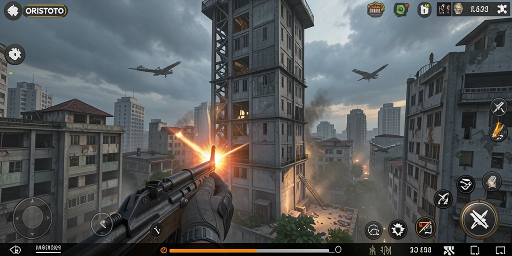 Tampilan gameplay menegangkan dalam ORISTOTO Tower Defense.