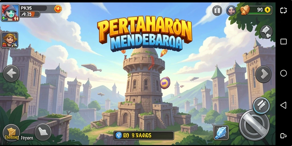 Gameplay PK95 yang menegangkan dalam pertahanan menara.