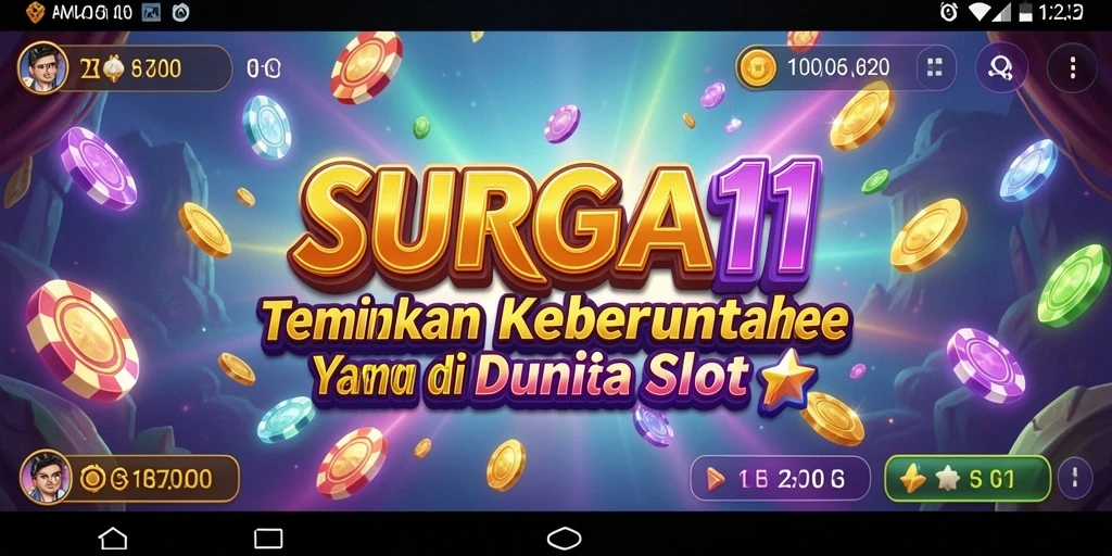 Screenshot utama SURGA11 menunjukkan pemain menikmati permainan slot yang mengasyikkan.