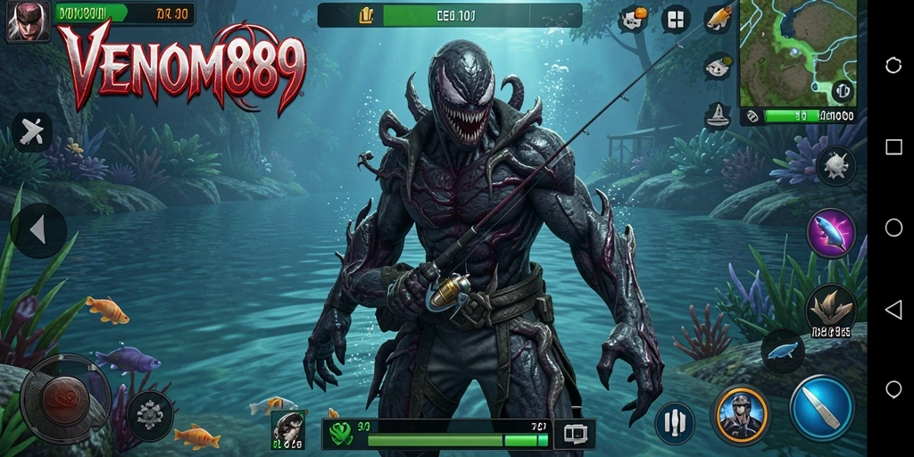 Tangkapan ikan yang menakjubkan dalam gameplay VENOM889.