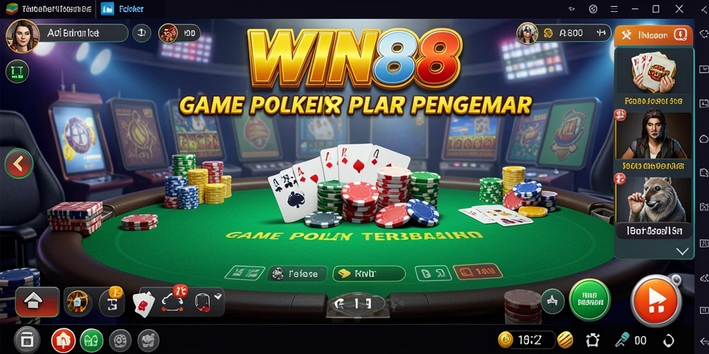 Tangkapan layar menunjukkan gameplay Poker menarik di WIN88.