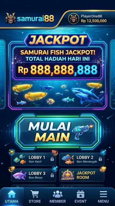 Tampilan antarmuka utama aplikasi samurai88 yang user-friendly.
